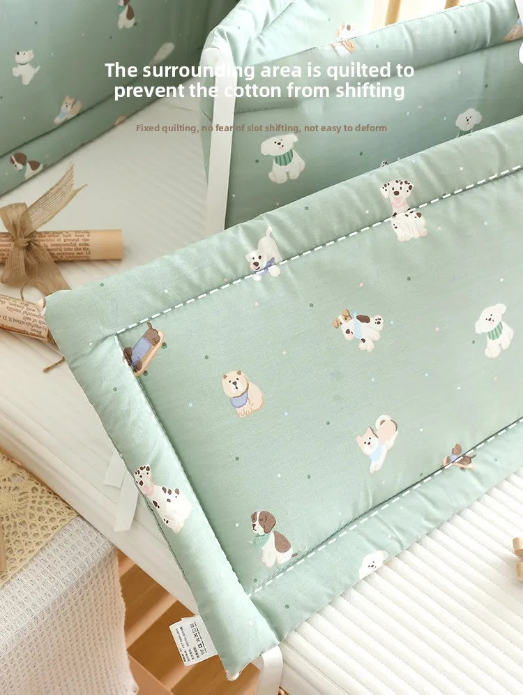 2026 Baby Crib Fence Soft Cotton Bag Anti-collision Strip Children's One-piece Bed Fence Spliced Bed Protection Cloth Baby Fence