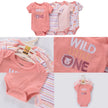 4Pieces Cotton Newborn Bodysuit Print Baby Girl Clothes 0-12M Cartoon Baby Boy Clothes Summer Short Sleeve Romper Bebes