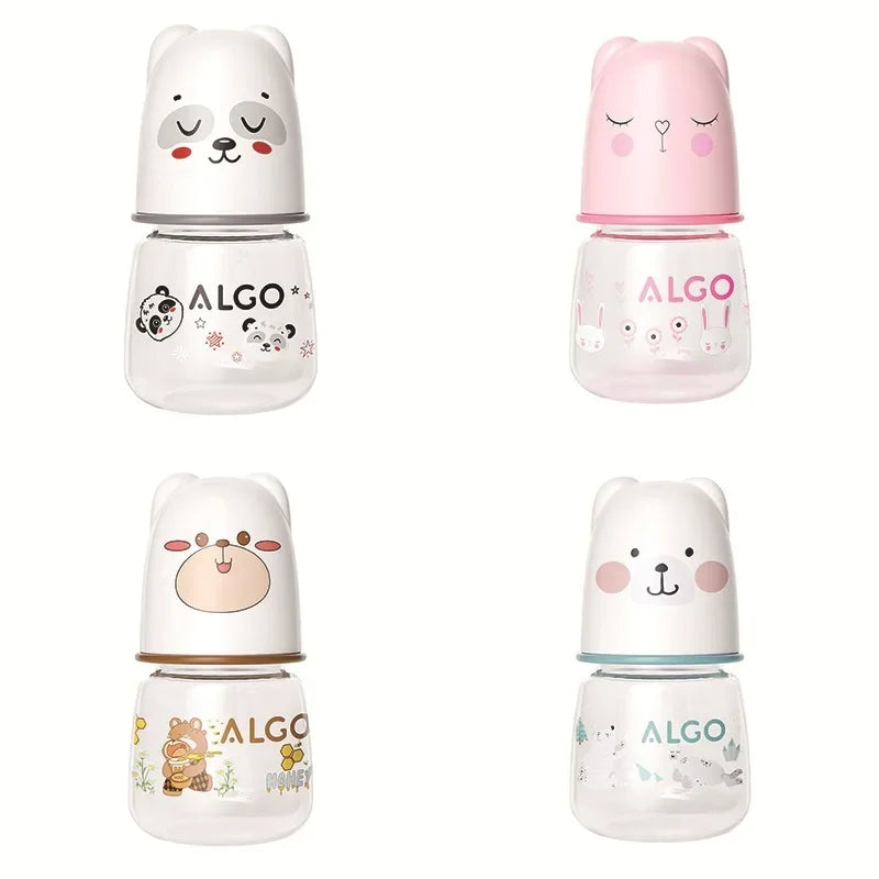 ALGO Newborn Transparent Pp Bottle Mini Cute Animal 60ml Baby Bottle Mother and Baby Supplies 0-6m baby items feeding bottle