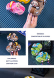 Children's Flashing Light Hole Shoes, Anti Slip Soft Soled Toe Cap Slippers, Cartoon Car Illuminated Slippers for Boys and Girls