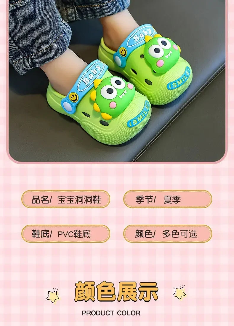 2025   Children's Slippers Cute Cartoon Girls Boys with Soft Soles Baby Bags Perforated Shoes Home and Baby Sandals***