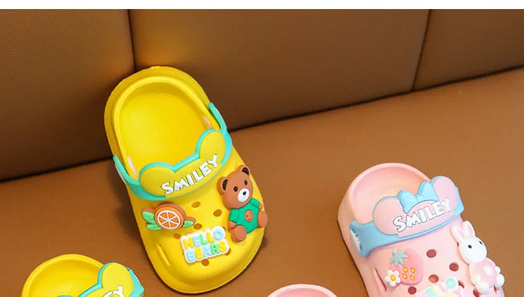 Summer Baby Girl Sandals Cute Cartoon Slippers Newborn Infant Indoor Bath Anti-slip Shoes Baby Boy Beach Sandals