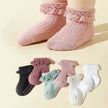 6Pairs/Lot Newborn Baby Floor Socks For Girls Cotton Toddler Sweet Lace Infant Home Toddler Socks Non-slip 0-3Y Spring Autumn
