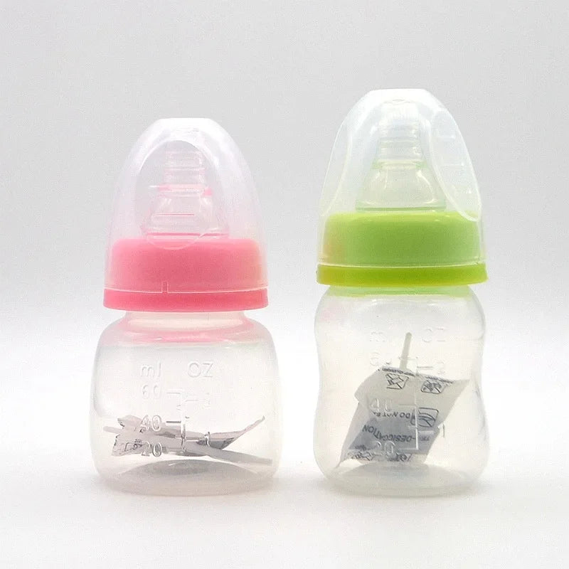 60ML Baby Bottle Portable Safe PP Plastic Mini Baby Bottle Kids Nursing Care BPA Free Infant Milk Fruit Juice Feeding Bottle