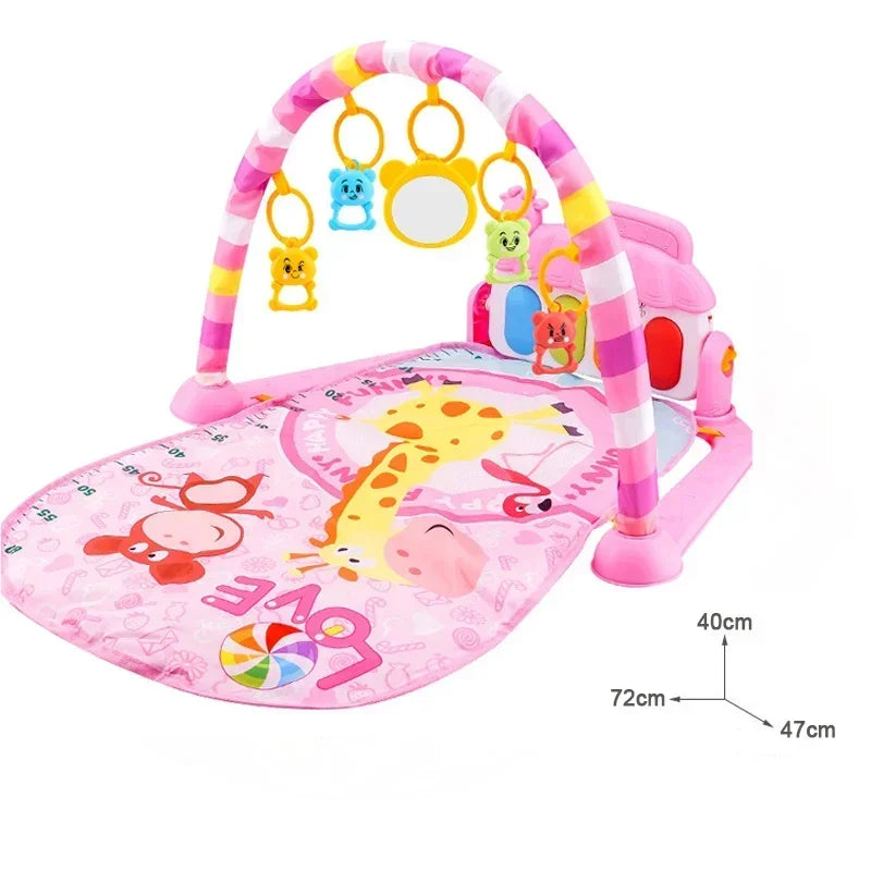 Baby Music Rack Play Mat Kids Piano Keyboard Carpet Gym Crawling Activity Baby Rug Early Educational Toy for Infant Gift