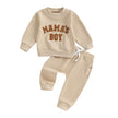 0-3Y Newborn Toddler Baby Boy Fall Winter Outfits Letter Crewneck Sweatshirt Casual Pants Set 2Pcs Clothes