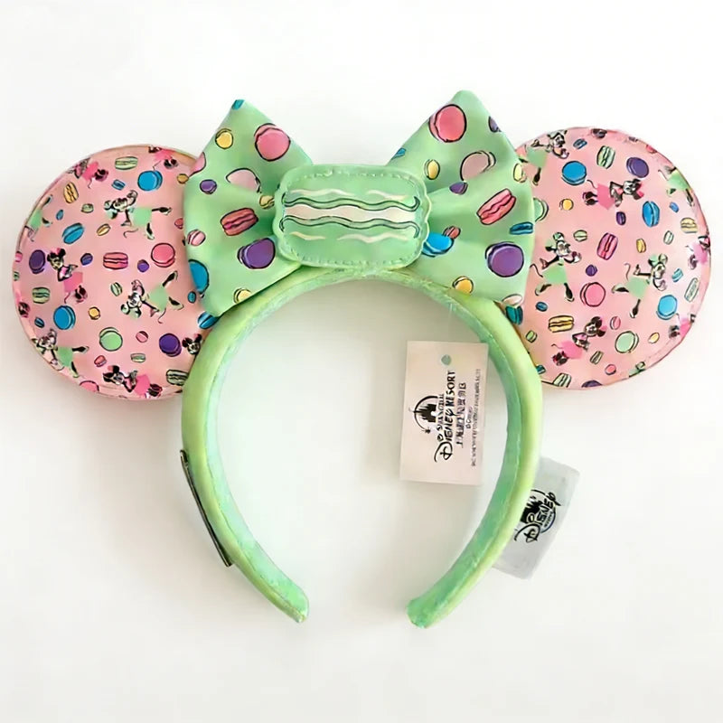 Disney Princess Headband Mickey Ear Rapunzel Snow White Sequin Bow Hair Hoop Gift Girl Accessories Halloween Gift Christmas Jack