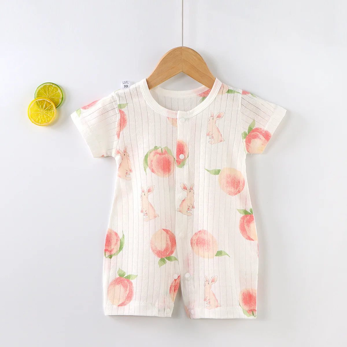 New Baby Onesies Climbing Clothes Pure Cotton Summer Newborn Boys Girls Rompers Short-Sleeved Thin Harness Infant Clothes