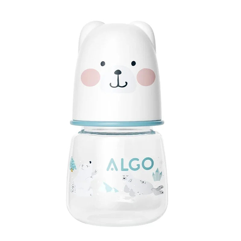 ALGO Newborn Transparent Pp Bottle Mini Cute Animal 60ml Baby Bottle Mother and Baby Supplies 0-6m baby items feeding bottle