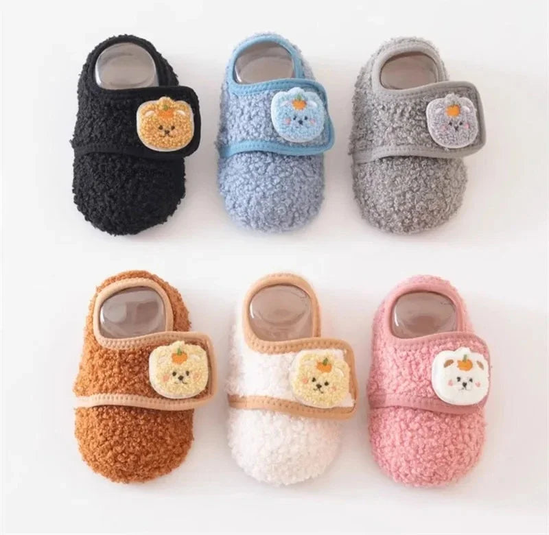 0-5Y Baby Non Slip Floor Socks Soft Sole Anti Skid Walking Socks Fleece Lined Toddler Socks Winter Indoor Shoes Infants Kids‌