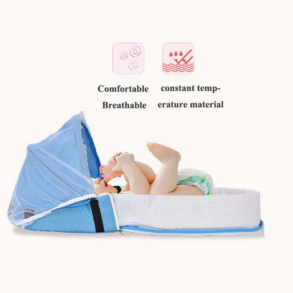 Battilo Baby Crib Multi-function Baby Bed Nest Baby Mosquito Net Foldable Baby Nest Bassinet Infant Sleep Portable Bed