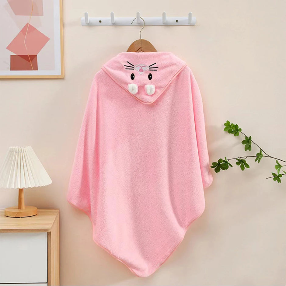 Toddler Baby Hooded Towels Super Soft Newborn Kids Bathrobe Warm Sleeping Swaddle Wrap for Boys Girls Coral Velvet Wrap Blanket