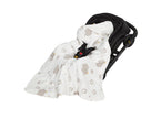 Newborn Baby Blanket With Windproof Hooded In Infant Car Seat Warm For Newborn Hospital Discharge Grey Elephant 0-6 Months