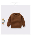 0-6T Newborn Baby Sweater Kid Boy Girl Winter Clothes Warm Thick Knit Pullover Top Infant Long Sleeve Basic Knitwear Outfit