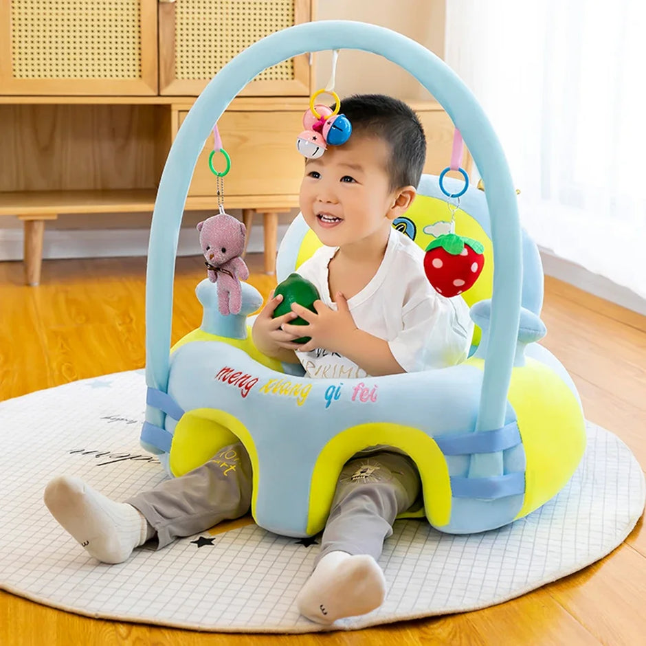 Baby Feeding Safety Seat Skin Cartoon Plush Learning Sit Chair Without Cotton Chair Case Kids Skin Seat Sofa