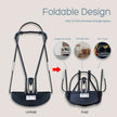 AnGku Baby Rocking Chair Foldable Baby Swing Chair for 0-12 Months Three-speed Height Adjustment Baby Bouncer with Toys