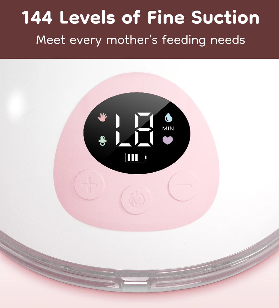 MAMIJOY Wearable Electric Breast Milk Extractor 4 Modes 36 Suction Levels Hands Free Breast Pumps Milk Collector with Travel bag