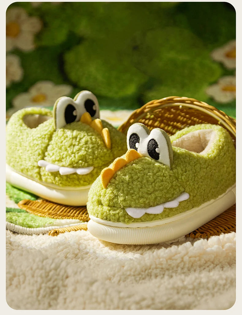 Cheerful Mario Children's winter cotton slippers Cartoon animals indoor soft and comfortable cotton shoes