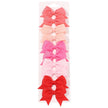 10Pcs/Set Solid Color Kids Bows Hair Clips for Baby Girls Handmade Ribbon Bowknot Hairpin Barrettes New Year Hair Accessories