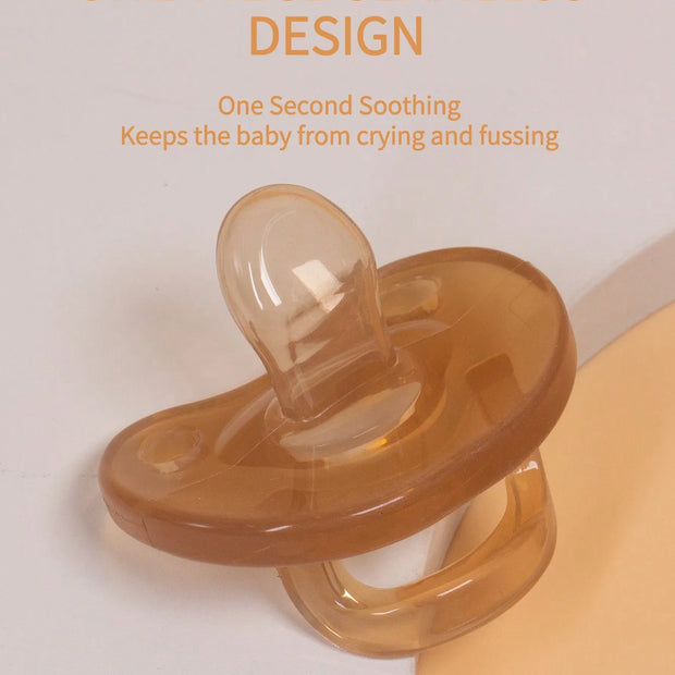 1 Pcs Baby Pacifier For Soothing Nighttime Sleep Flat Soft Breathable Design Baby Reborn Silicone For Baby Accessories Newborn