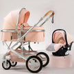 Baby Stroller 3 in 1 With Car Seat,High Landscape  Stroller Luxury Infant Stroller Set Newborn Baby Car Seat Trolley Pushchair