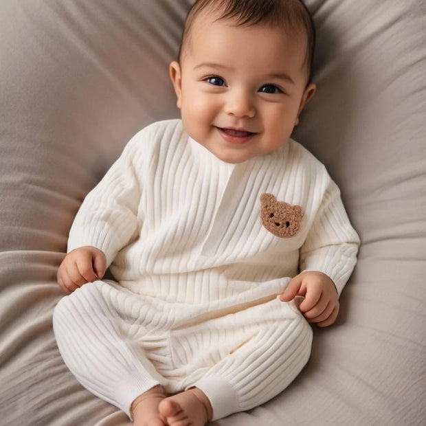Baby Clothes Bodysuit&One Pieces Boys Girls Newborn Rompers Solid Color 100 Cotton 0-24M Long Sleeve Loungewear Outfit