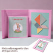 Wooden Jigsaw Magnetic Tangram Puzzle Book Educational Toys For Children Baby Kid Portable Montessori Learning Intelligence