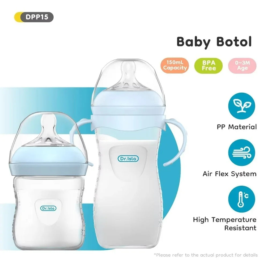 150/240/330ML Baby PP Bottle Newborn Baby Bottle with Handle Milk BottleFeeding Baby Bottles Newborn Feeding Supplies BPA-Free