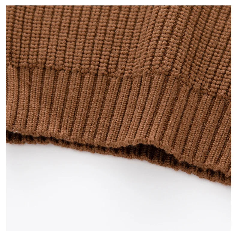0-6T Newborn Baby Sweater Kid Boy Girl Winter Clothes Warm Thick Knit Pullover Top Infant Long Sleeve Basic Knitwear Outfit
