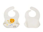 Waterproof Bibs For Kids Feeding Baby Eating Stuff Soft Silicone Babeast Cartoon Printed Adjustable Baby Tasting Feeding Bibs