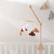 Baby Crib Mobile Bed Bell Rattle Toys Wooden Crochet Stars Pendant Bed Bell Toys Newborn Comfort Crib Bracket Hanging Toys Gifts
