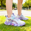 Disney Girls' Casual Shoes Led Lights Mesh Breathable Children's Sports  Princess Elsa Pink Purple Shoes Sneakers Size 22-35