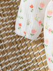 Baby Girls Summer Long Sleeve Printing Love With Bowknot  For Casual Daily Cotton Jumpsuit