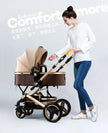 Baby Stroller 3 in 1 With Car Seat,High Landscape  Stroller Luxury Infant Stroller Set Newborn Baby Car Seat Trolley Pushchair