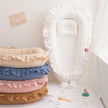Solid Color Ruffles Baby Cribs Soft Cotton Comfortable Baby Crib Newborn Infant High Quality Baby Cribs Sleeping Care Tools New
