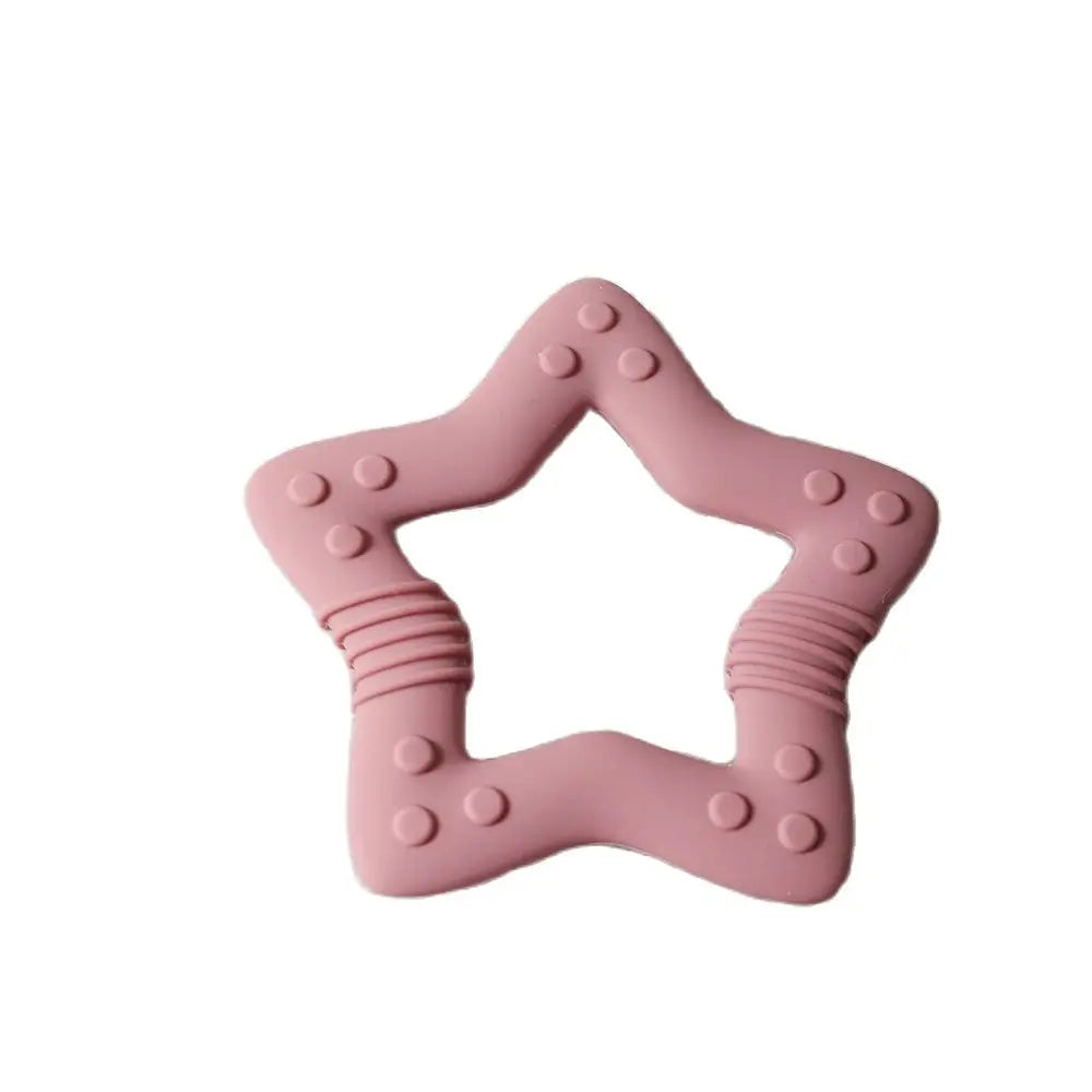 New star silicone teether Food Grade heart baby Teething toy