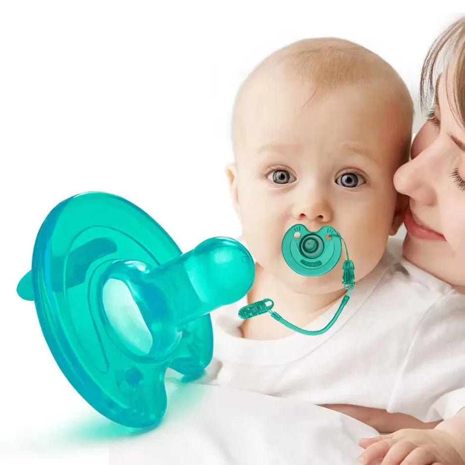 0-3 Years Silicone Round Pacifier Baby Teether Bear Smiley Cat Silicone Pacifier Bisphenol Free Perfect Gift for Newborns