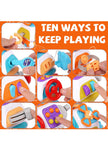 Baby Busy Board Cube Montessori Sensory Toys for Toddler Educational Learning Activities Travel Toy Lock Box Fine Motor Skill