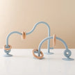 Baby Toy Silicone Educational Toys Infant Montessori Toy Teething Track Maze Wooden Roller Coaster Bead Baby Accessory Teether