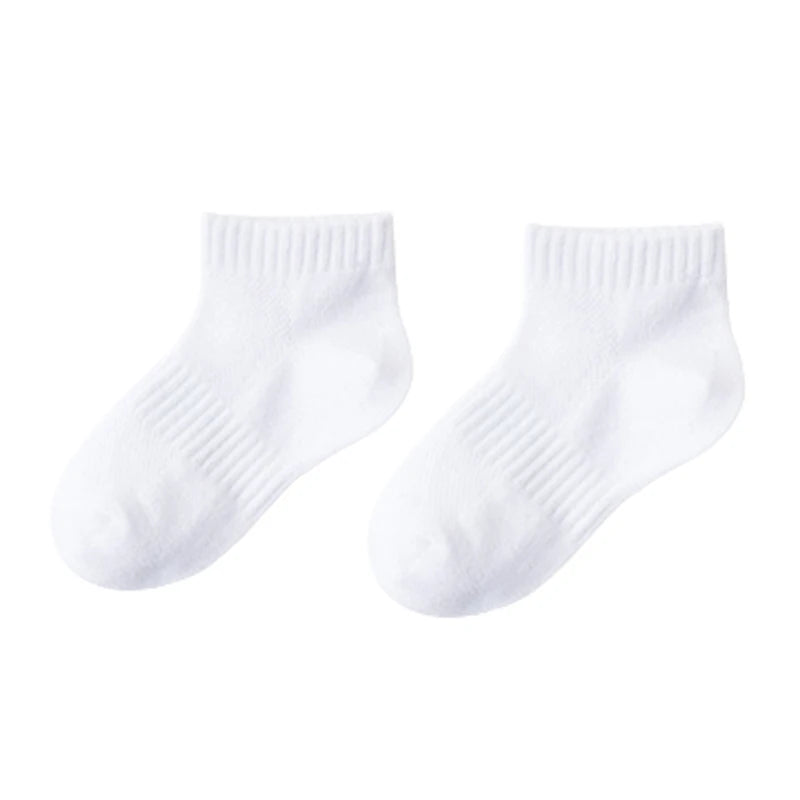 Summer White Mesh Children Cotton Socks Boys Girls Sports socks Spring Baby Skin-friendly Cotton socks  5Pairs