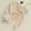 0-3Y Newborn Toddler Baby Boy Fall Winter Outfits Letter Crewneck Sweatshirt Casual Pants Set 2Pcs Clothes