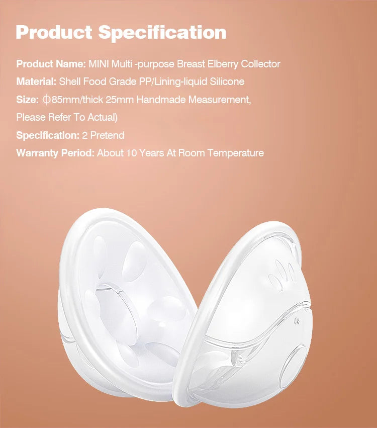MAMIJOY MSB03 2pcs Wearable Milk Saver for Breastfeeding Manual Breastmilk Collector Silicone Breast Shell  Milk Collection Cup