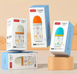Colorful cartoon baby baby anti choking glass bottle suitable for newborns, 160ml 240ml 0-3 month bottle
