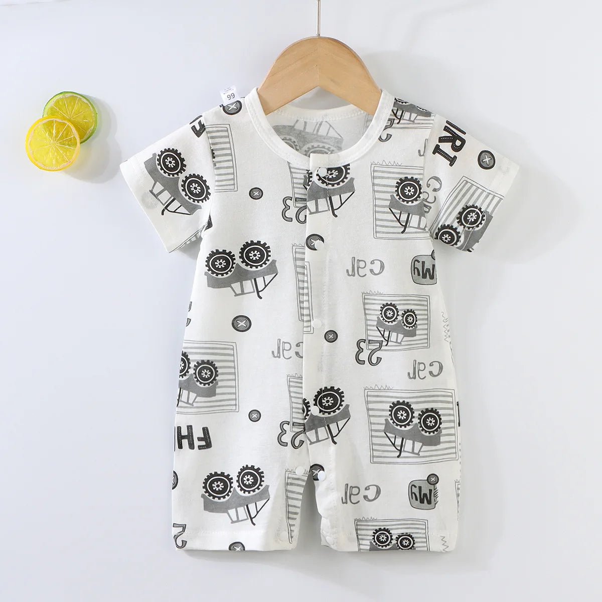 New Baby Onesies Climbing Clothes Pure Cotton Summer Newborn Boys Girls Rompers Short-Sleeved Thin Harness Infant Clothes
