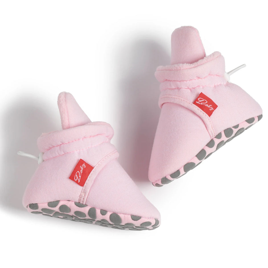 Winter Baby Boy Girl Socks Booties Fluff Soft Elastic Cord First Walkers Anti-slip Indoor Warm Newborn Baby Shoes Moccasin