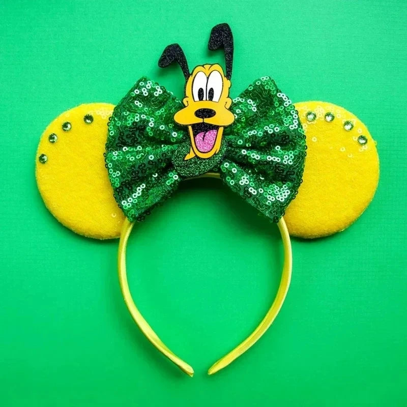 Mickey Mouse Ears Headbands for Baby Girls Daisy Duck Hairbands Donald Duck Headwear Adults Women Bows Hair Accessories
