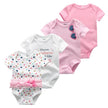 4Pieces Cotton Newborn Bodysuit Print Baby Girl Clothes 0-12M Cartoon Baby Boy Clothes Summer Short Sleeve Romper Bebes