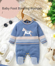 Baby Rompers Blue Long Sleeve Knit Newborn Boys Jumpsuits Playsuits Autumn Winter Infant Unisex Outfits One Pieces Kids Costumes
