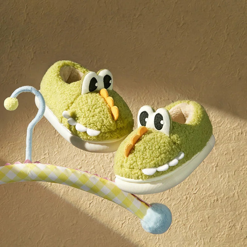 Cheerful Mario Children's winter cotton slippers Cartoon animals indoor soft and comfortable cotton shoes
