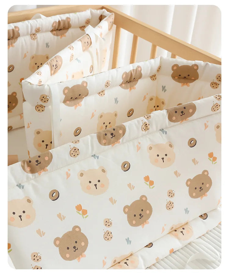 2026 Baby Crib Fence Soft Cotton Bag Anti-collision Strip Children's One-piece Bed Fence Spliced Bed Protection Cloth Baby Fence